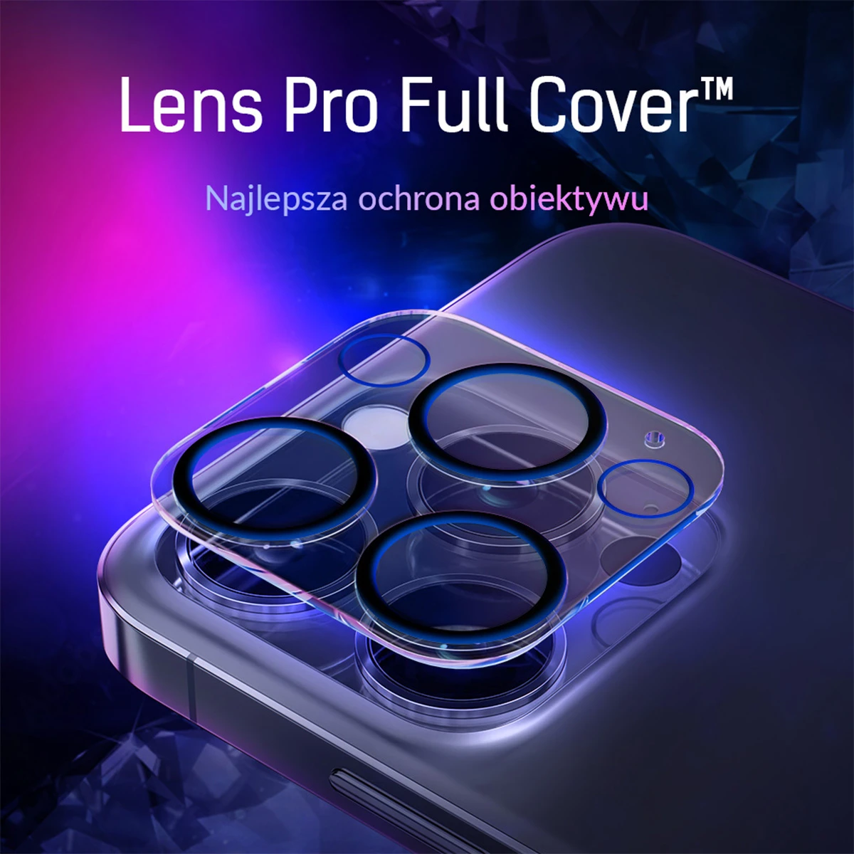 Szkło hartowane do aparatu iPhone 15 Plus 3mk Lens Pro Full Cover